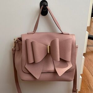 Elegant Pink Bow Handbag